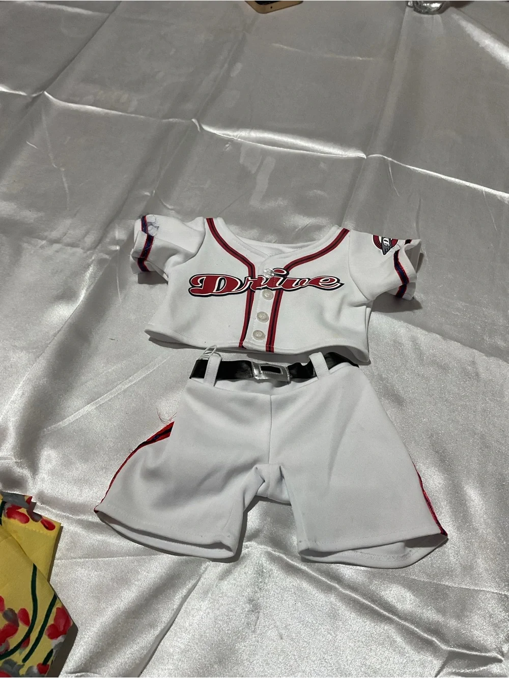 Build-A-Bear White & Red 'Drive' Baseball Outfit
